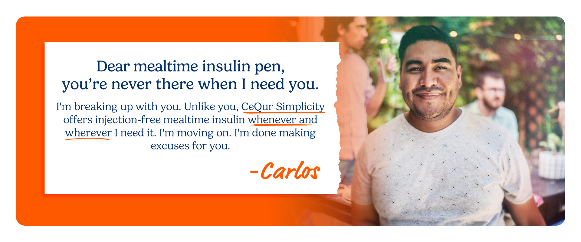 CeQur Simplicity patient answering FAQs on why he stopped using an insulin pen